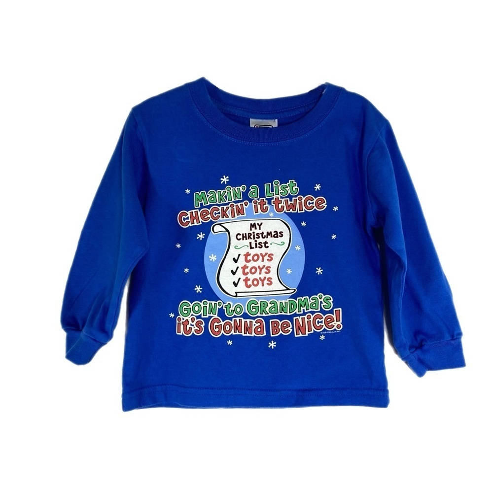 Idea Ranch Toddler Christmas List Grandma Long Sleeve Tee